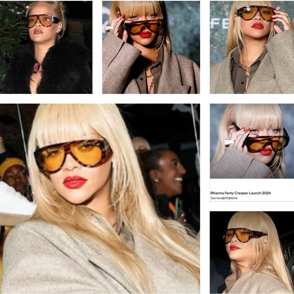 TOM FORD CELEBS FAVORITE AVIATOR STYLE SUNGLASSES, AS SEEN ALOT ON RIHANNA, ETC